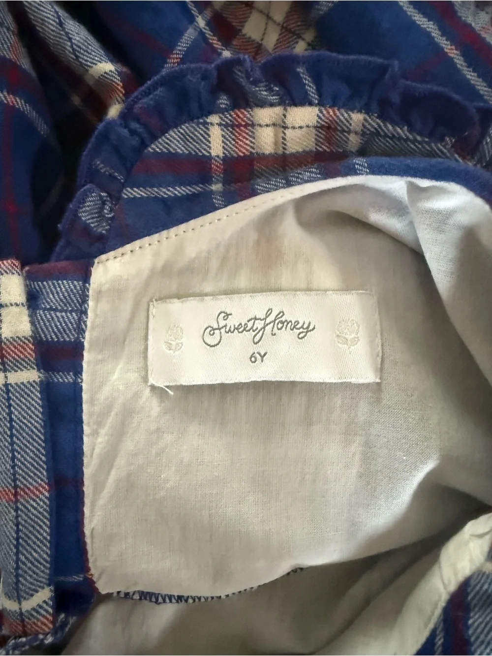 SweetHoney Blue Plaid Sleeveless Layered Dress